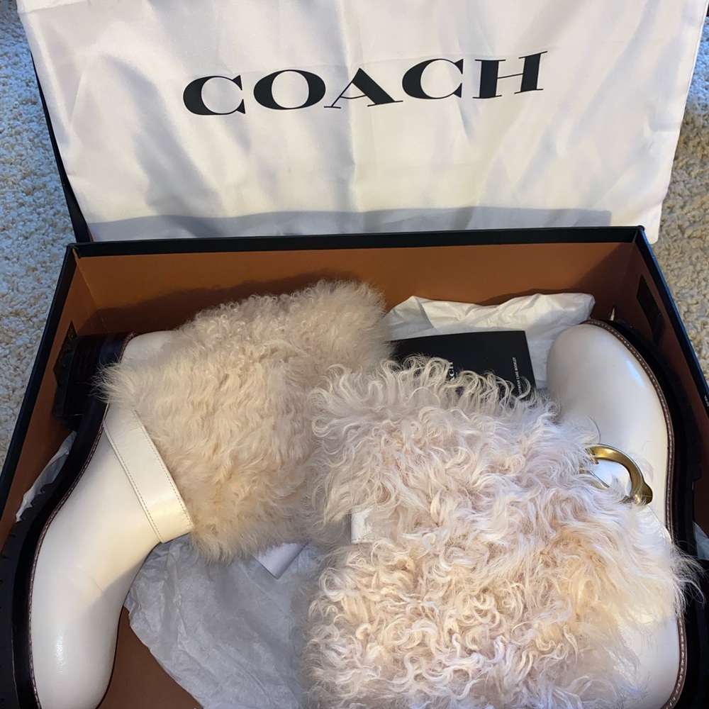ORIGINAL COACH Leather&Fur boots  9 ( EUR 39.5) - Picture 6 of 11